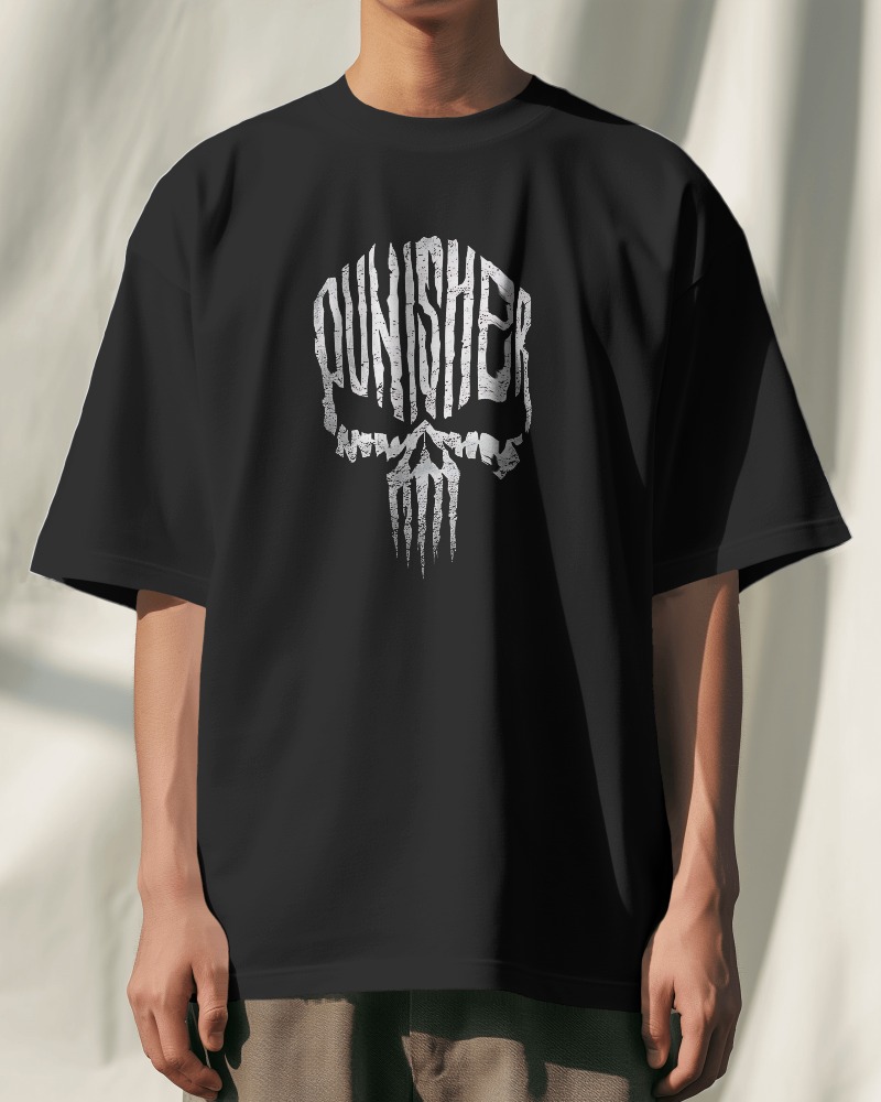 black-oversized-punisher-tshirt