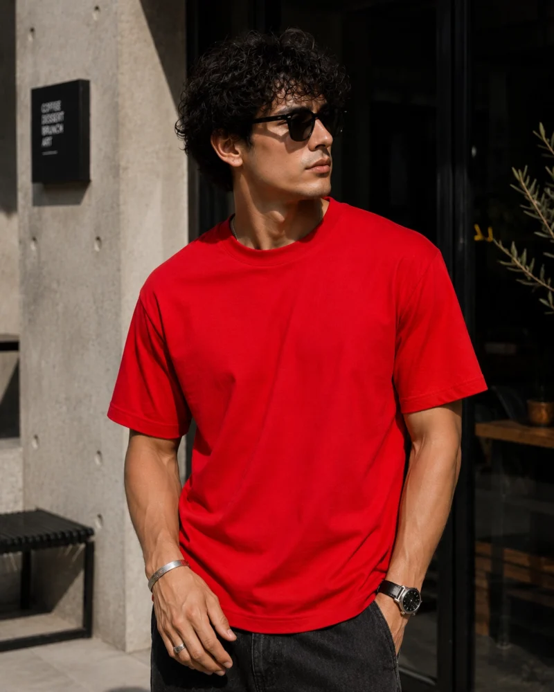 cherry-red-regular-fit-t-shirt