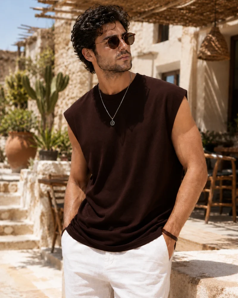 oversized-french-terry-brown-tank-top