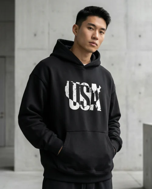 USA Black Hoodie