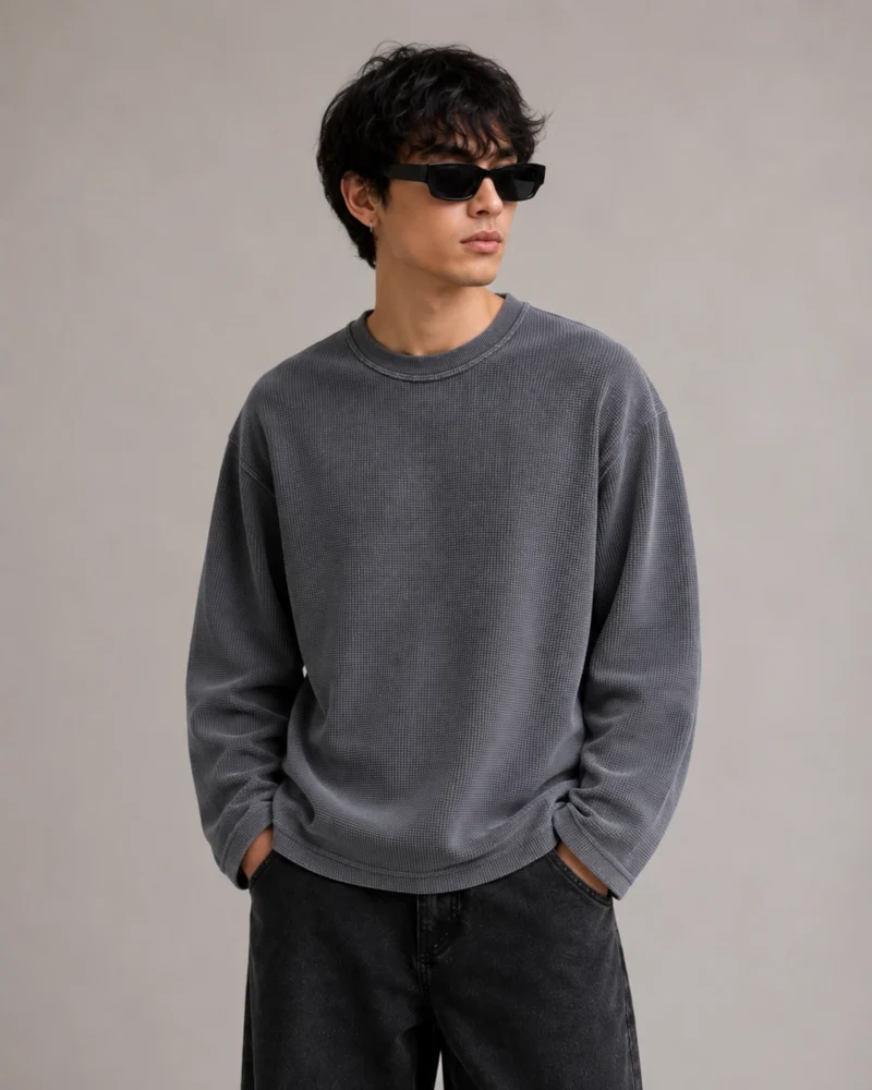 acid-wash-waffle-knit-full-sleeve-t-shirt