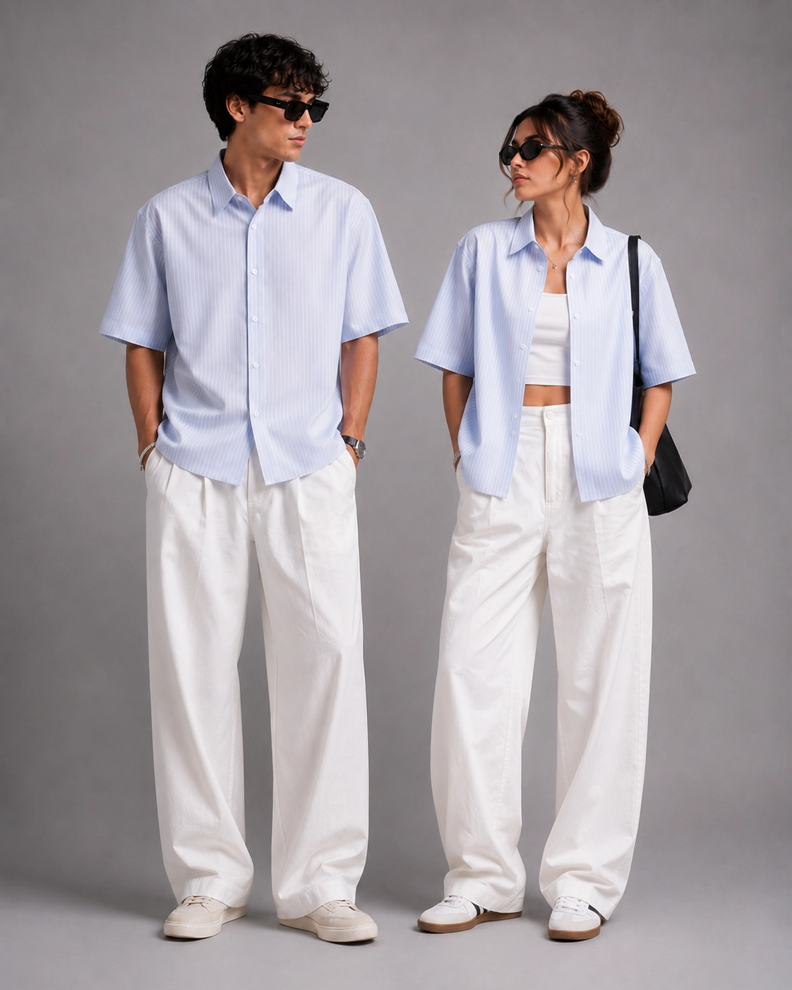 Azure Stripe Boxy Shirt - Image 4