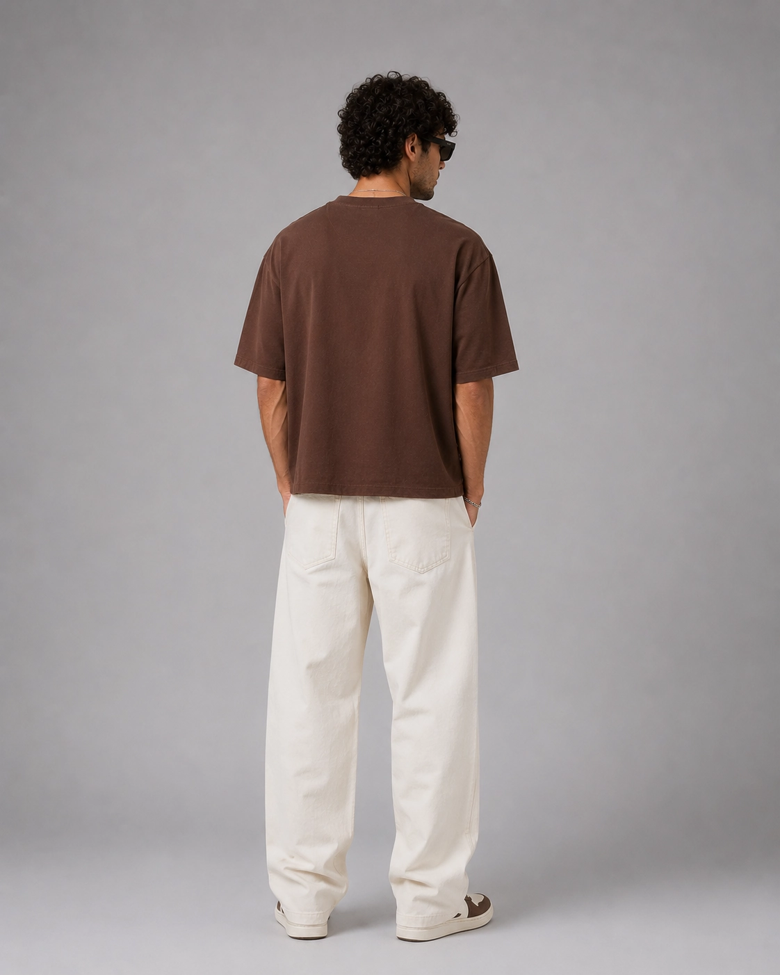 Puce Brown Boxy Tee - Image 2