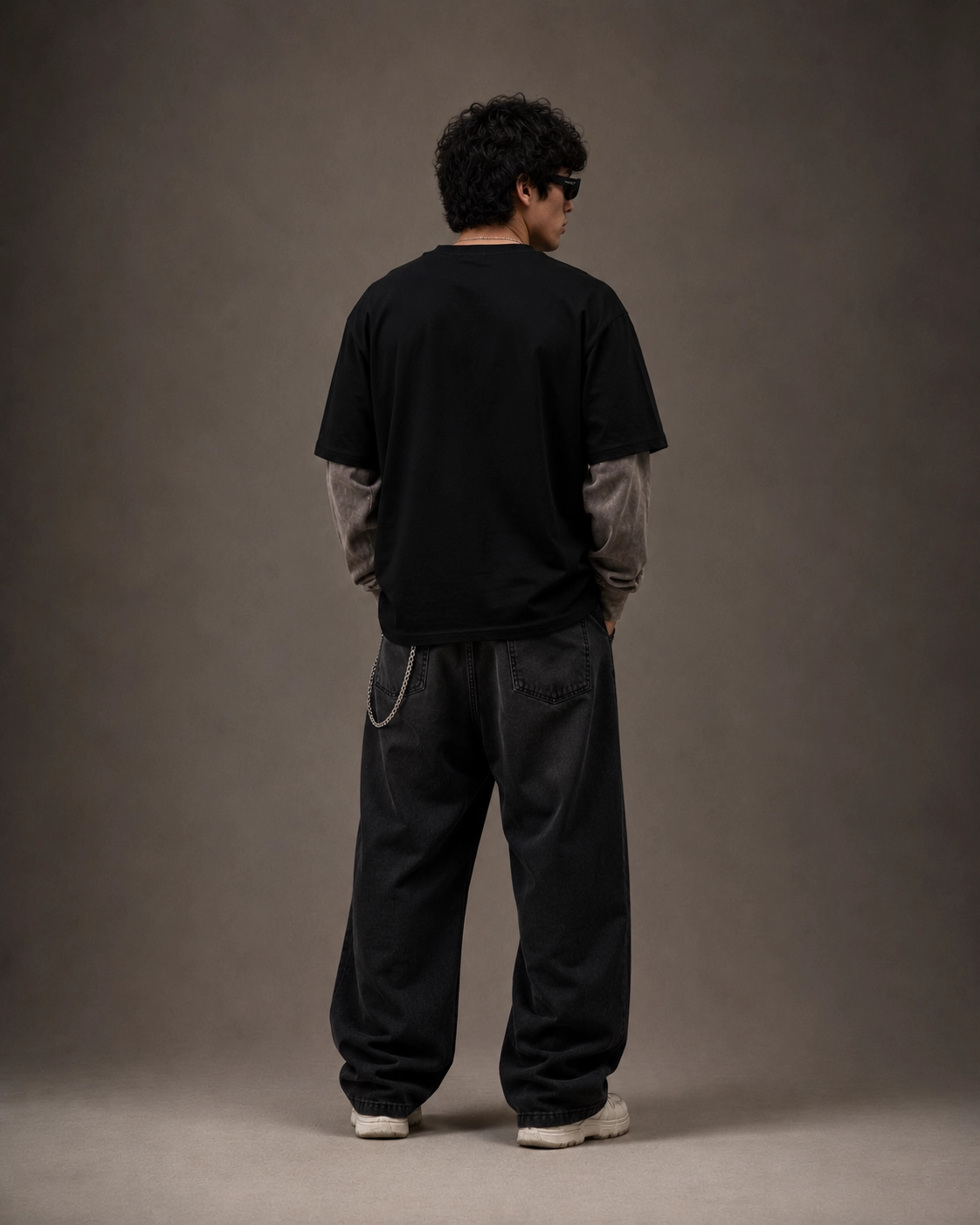 Double Sleeve Acidwash Oversized Tee - Image 3