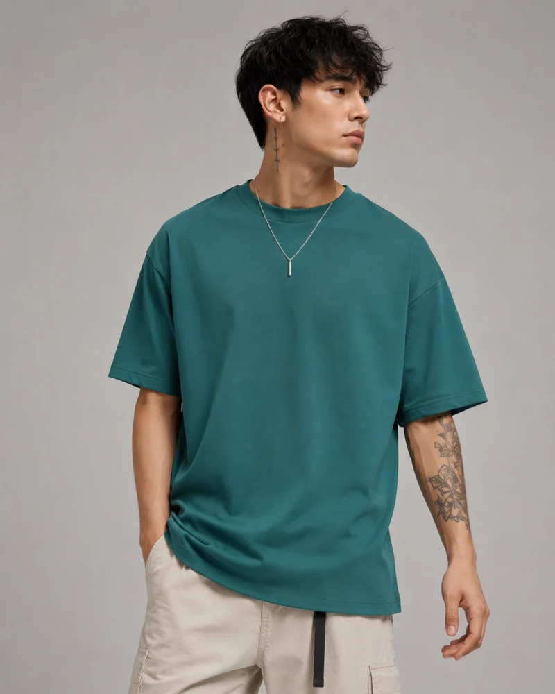 essentials-sapphire-blue-oversized-tee