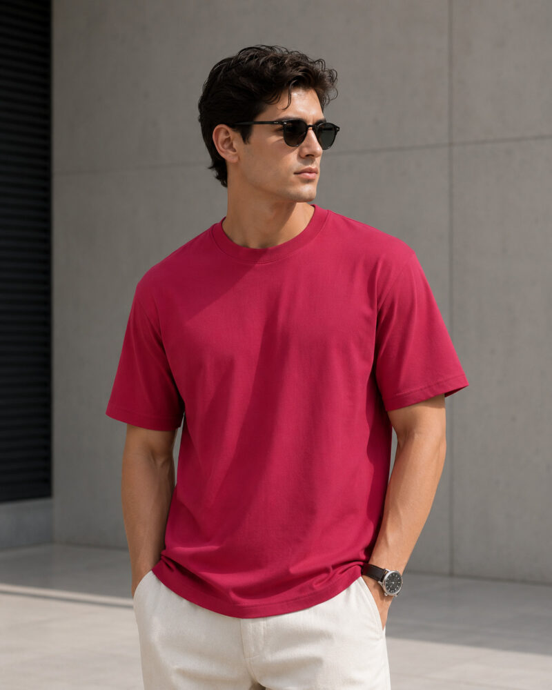 hot-pink-regular-fit-t-shirt