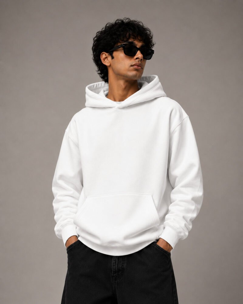 White Oversized Hoodie