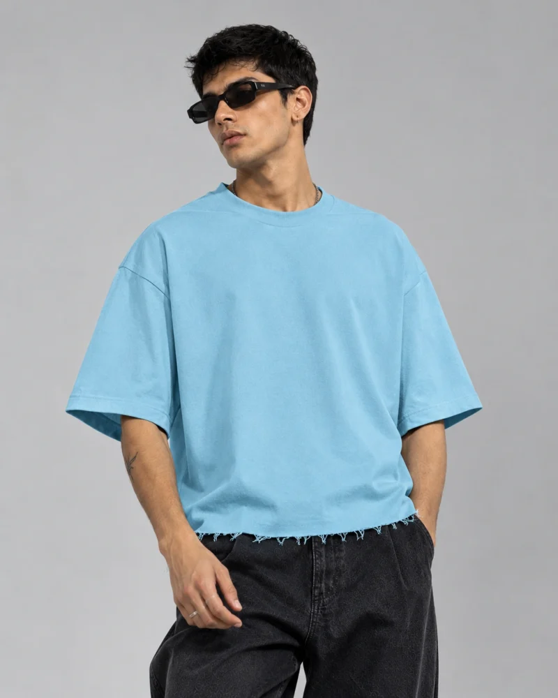 Budgie Blue Boxy Fit T-shirt