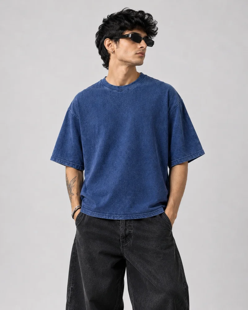 Denim Wash Boxy Fit T-shirt