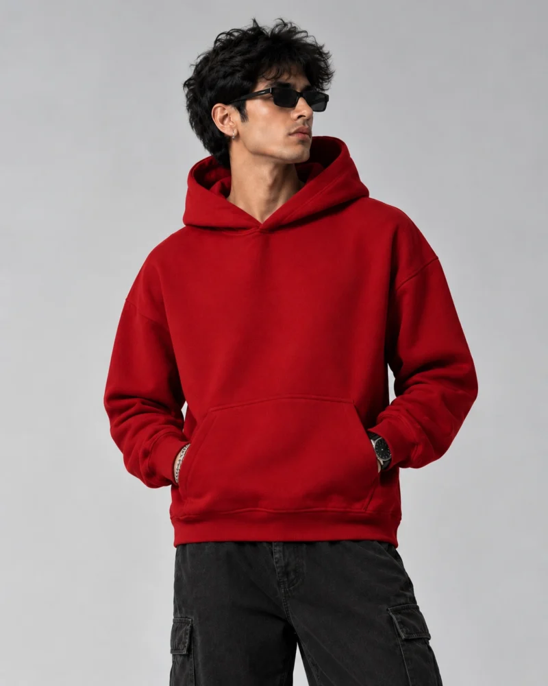 Venetian Red Oversized Hoodie