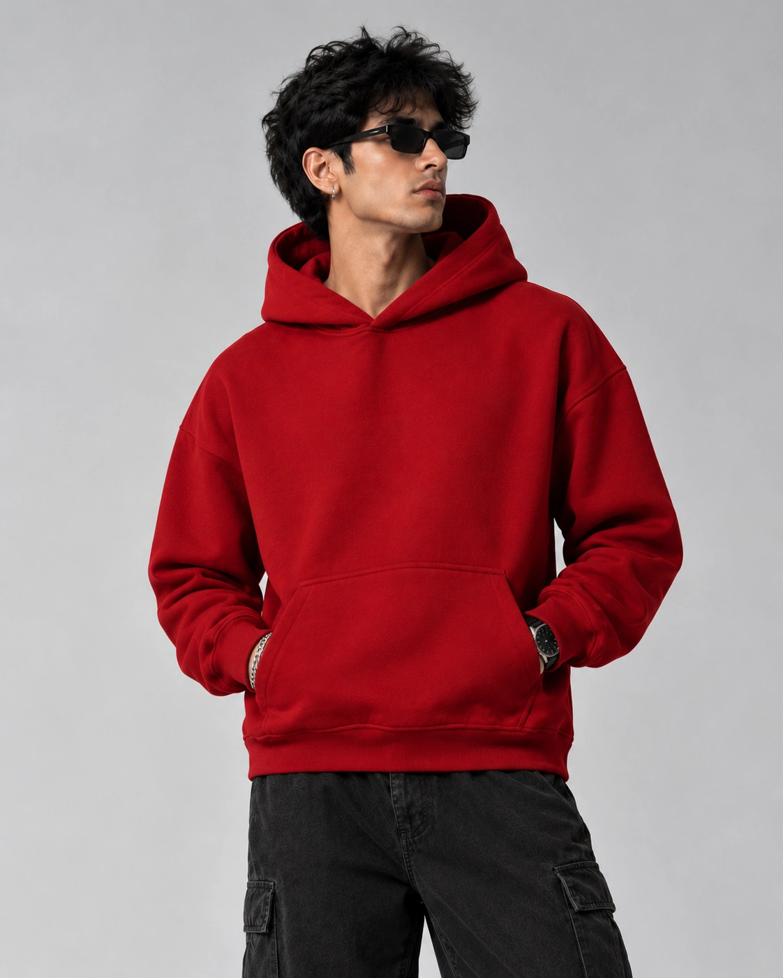 Venetian Red Oversized Hoodie