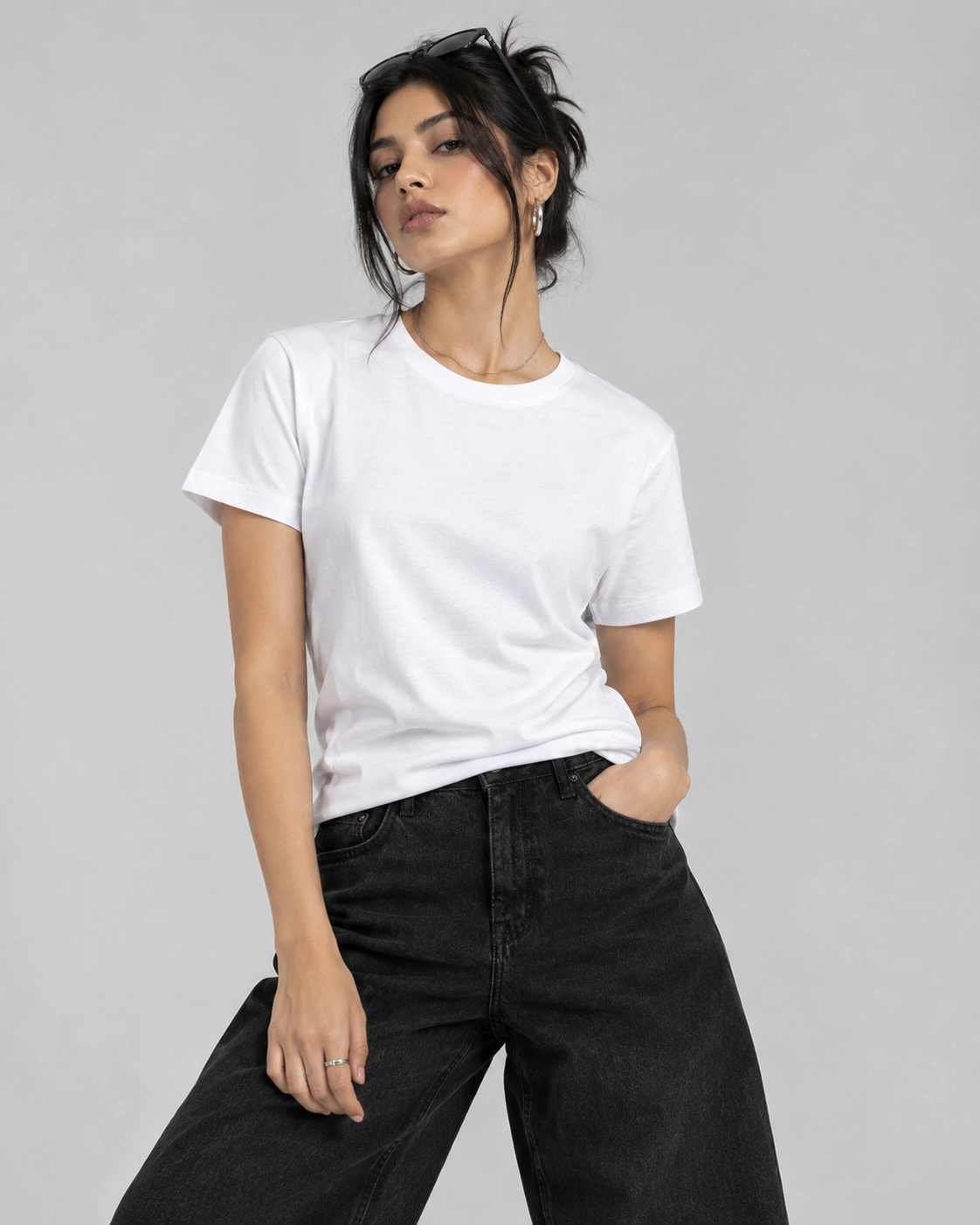 White Regular Fit Tee